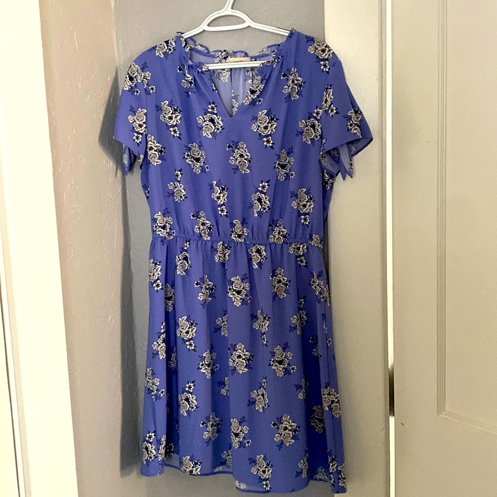 Loft outlet blue floral dress